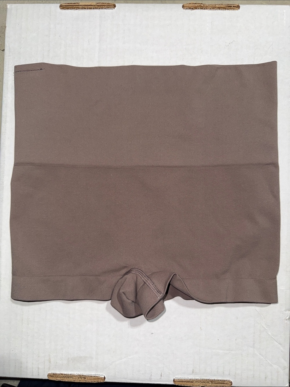 SPANX High-Waist Seamless Shaping Boyshorts in Taupe